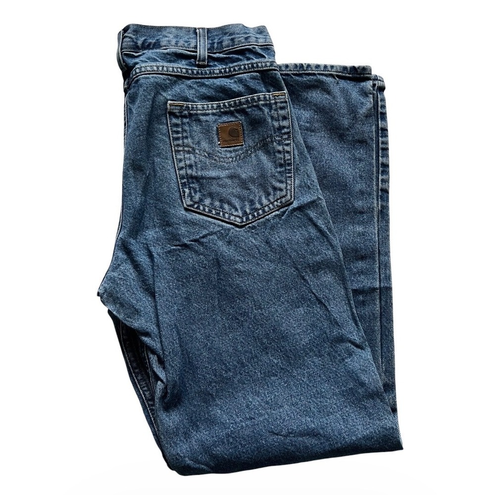 Carhartt B18 DST Traditional Fit Jeans Mens 33x32 Blue Denim Workwear Pants